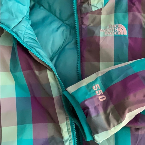 North Face 550 Reversible Down Bomber Coat - Picture 5 of 6